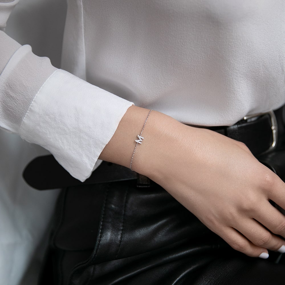 Bracelet with letter M
