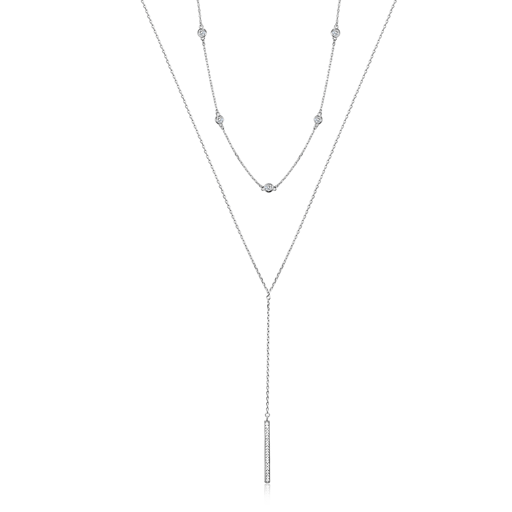 Double Tie Necklace Stripe