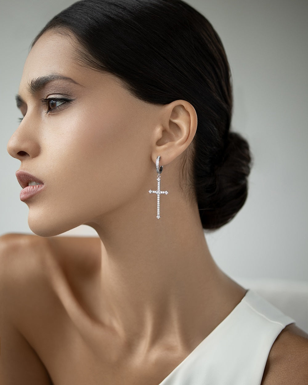 Earrings with Gothic crosses V2