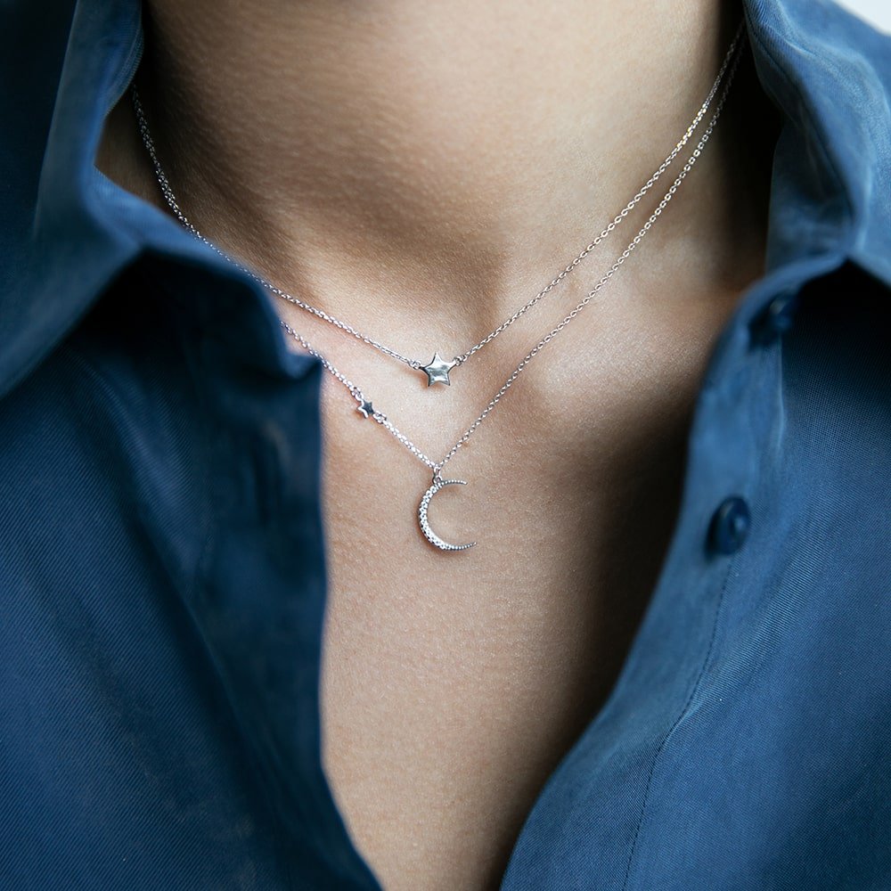 Double necklace Crescent