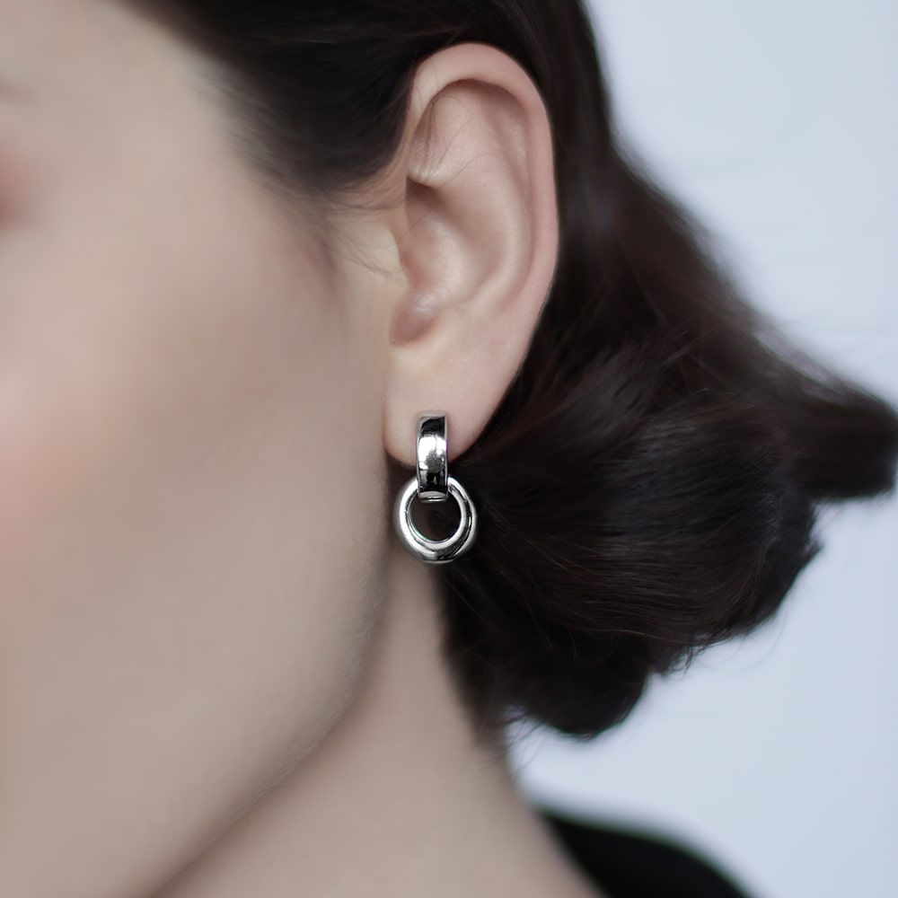 Earrings with removable part