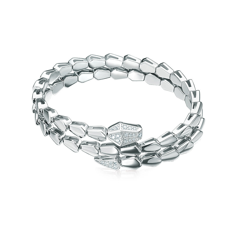 Double Serpent Snake Bracelet