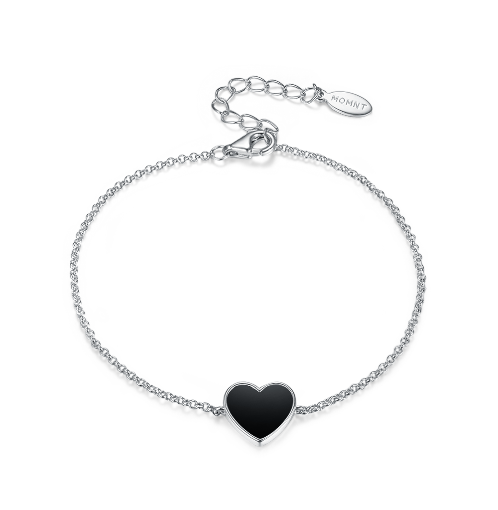 Bracelet Heart with onyx