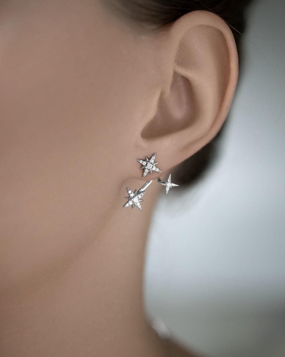 Earrings: Polar Star Jacket Earrings