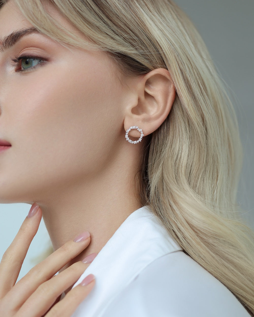 Stud earrings Circles 15 mm
