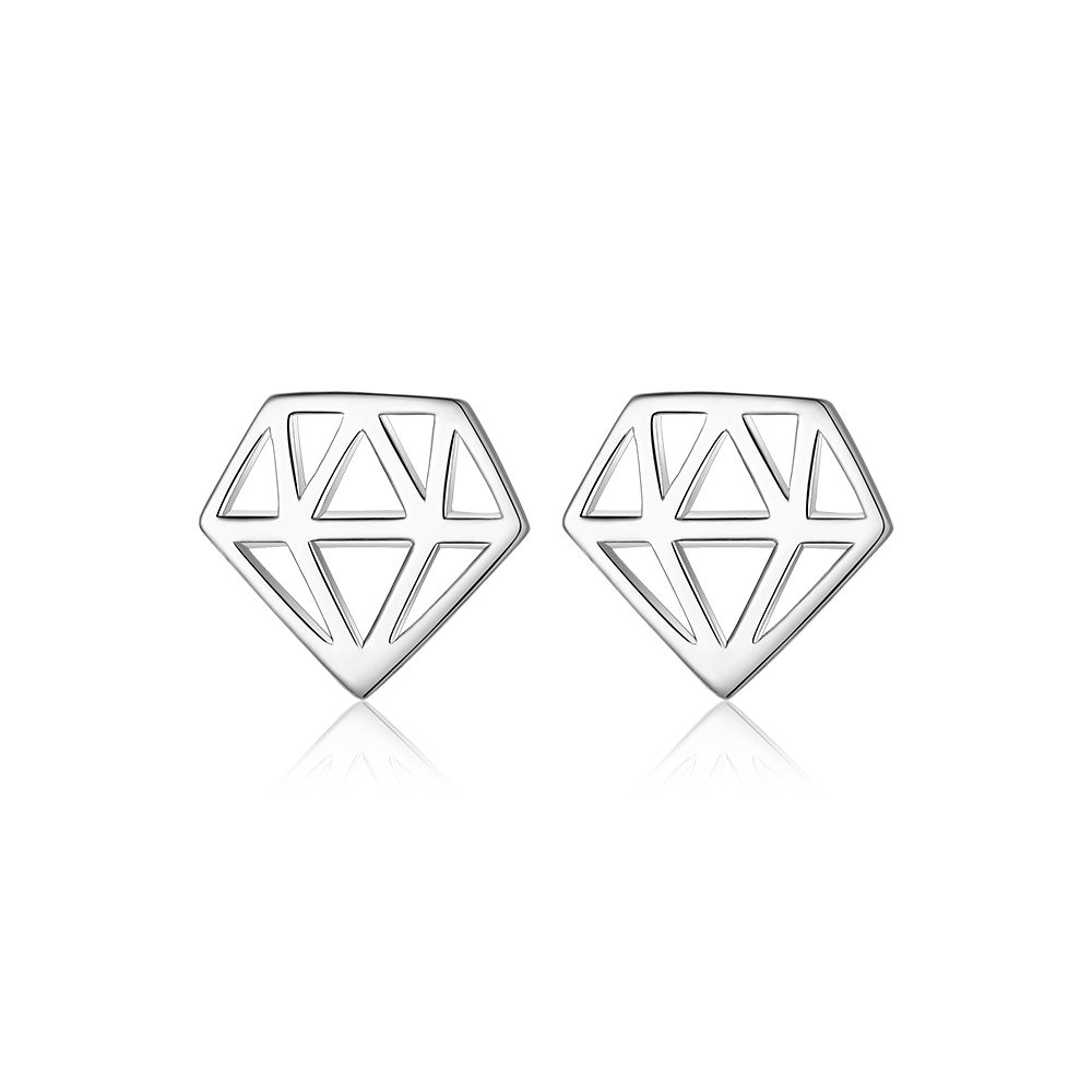 Stud earrings Diamond shape