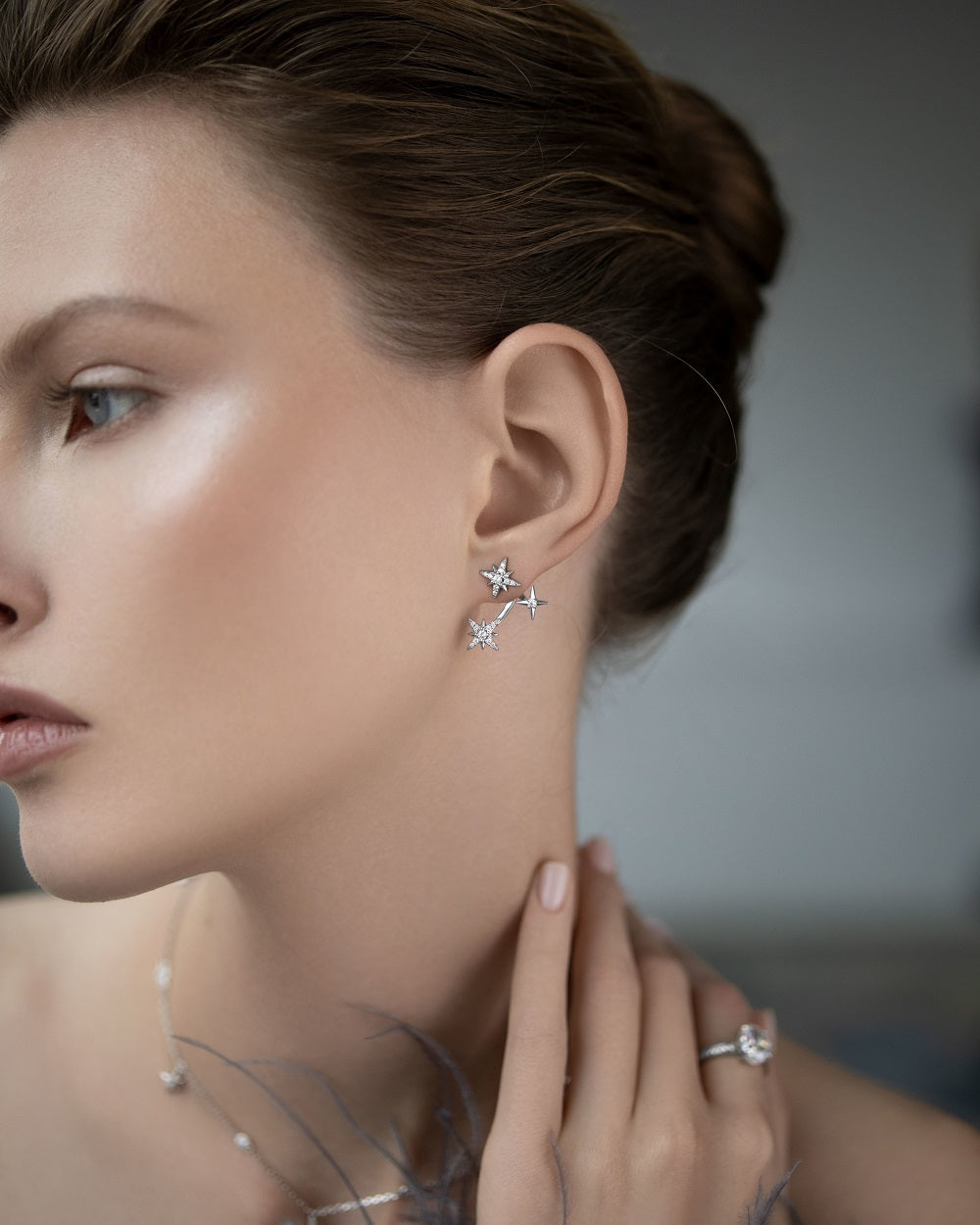 Earrings: Polar Star Jacket Earrings