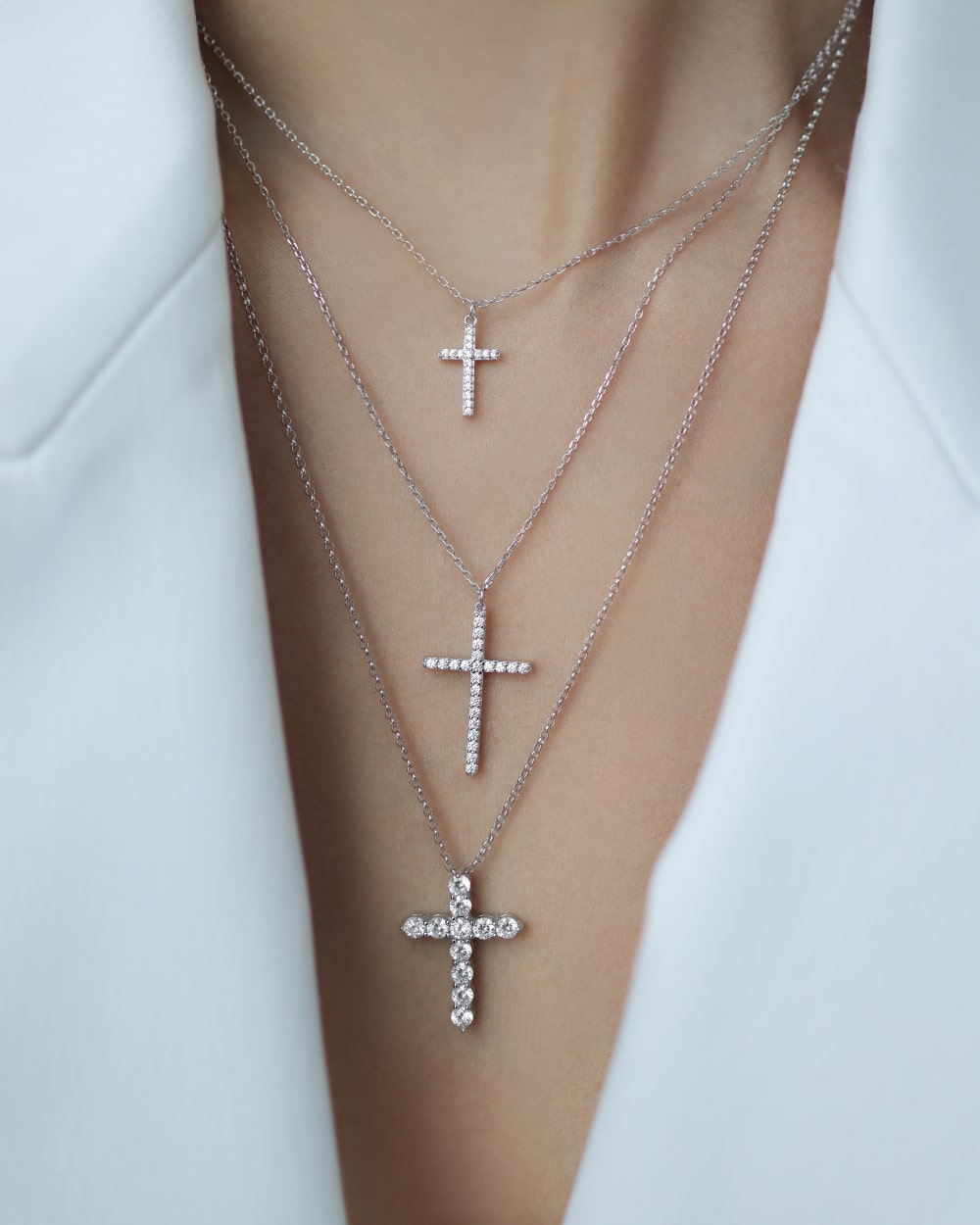 Necklace with a large cross