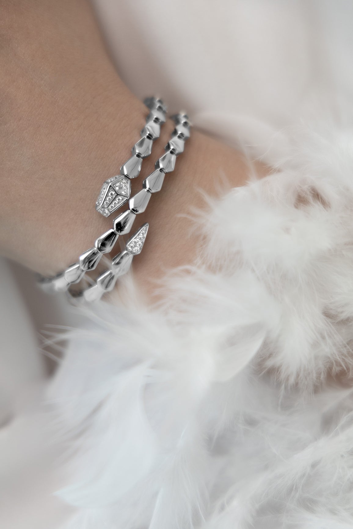 Double Serpent Snake Bracelet