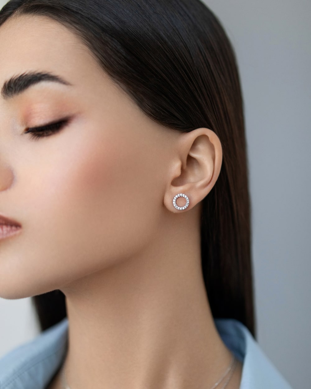 Stud earrings Circles 9 mm