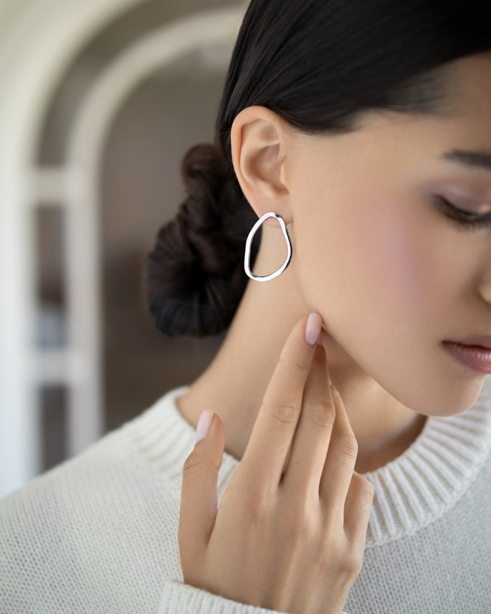Abstract earrings Puddles