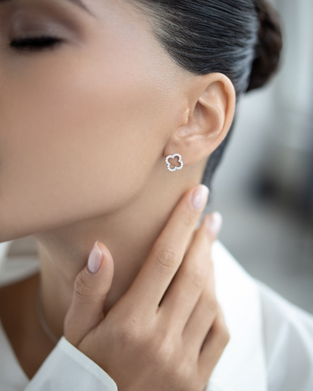 Stud Earrings Clover
