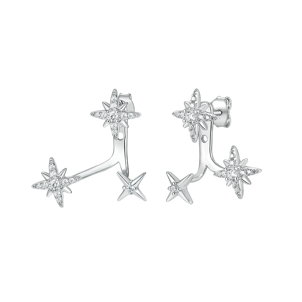 Earrings: Polar Star Jacket Earrings