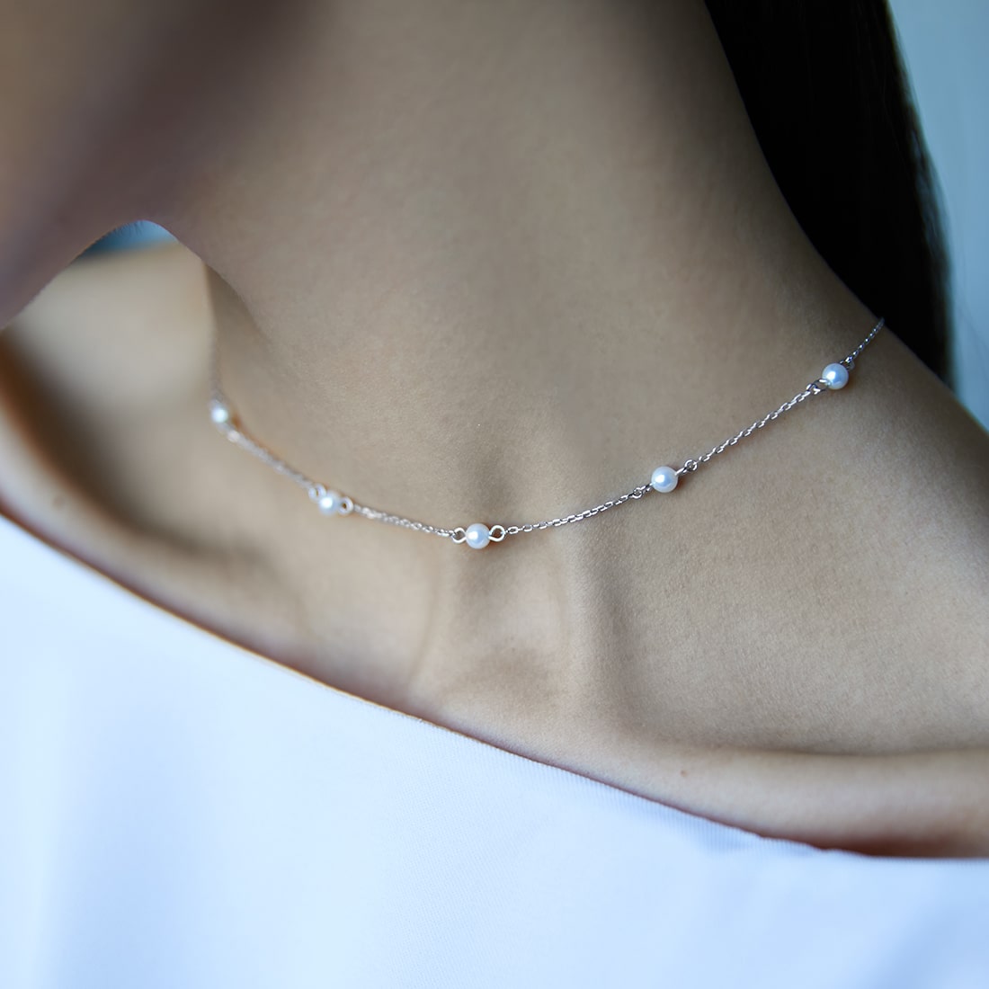 Pearl choker 35 cm