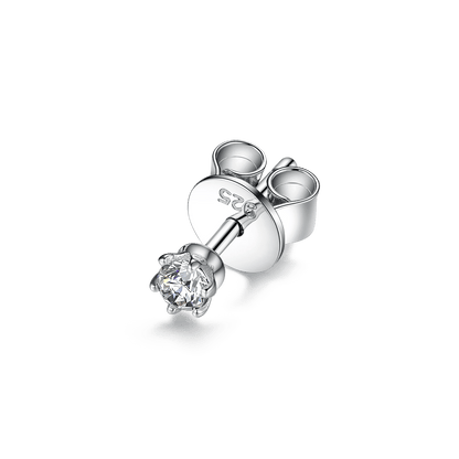Stud earring with a stone