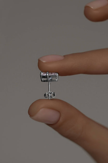Earstuds with Cubic Zirconia Princess cut