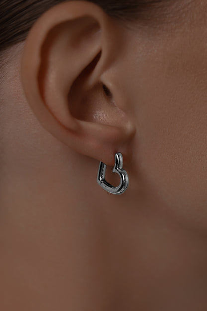 Earrings Heart Side-view