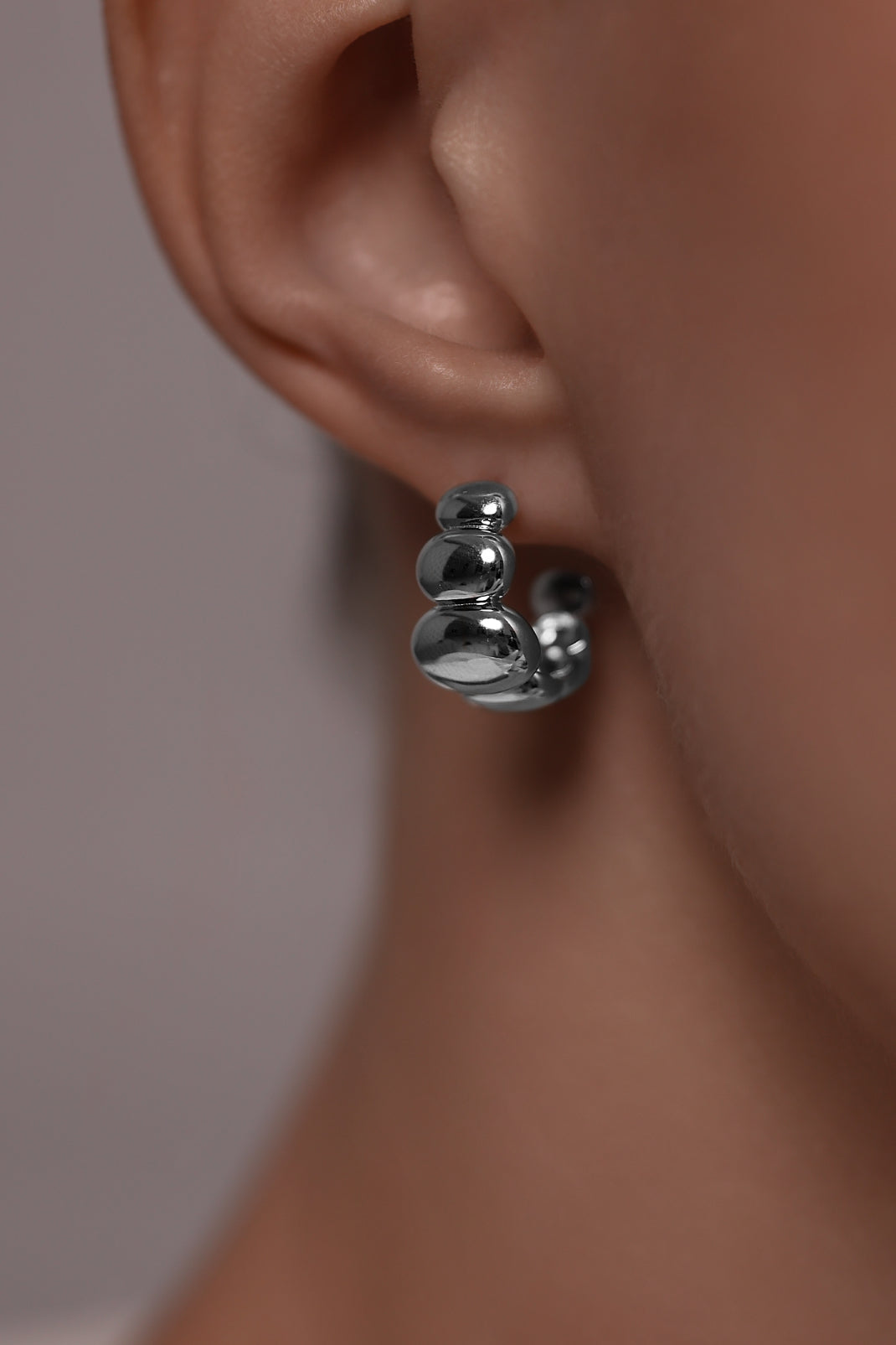 Earrings Bubble ovals