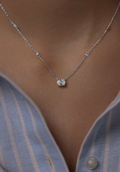 Necklace  with Oval cut high-grade cubic zirconia