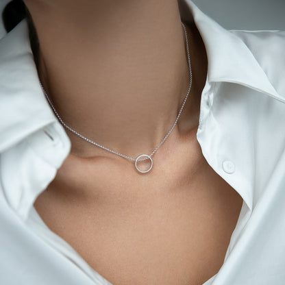 Necklace Circle without stones 35 cm