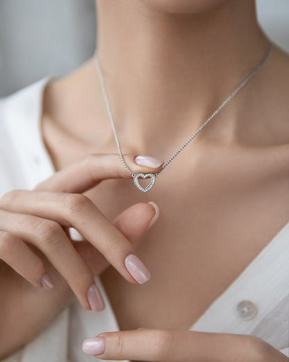 Necklace Heart form 40 cm