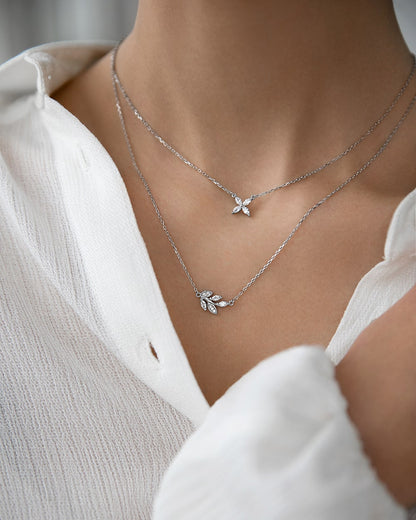 Necklace Clover with marquises