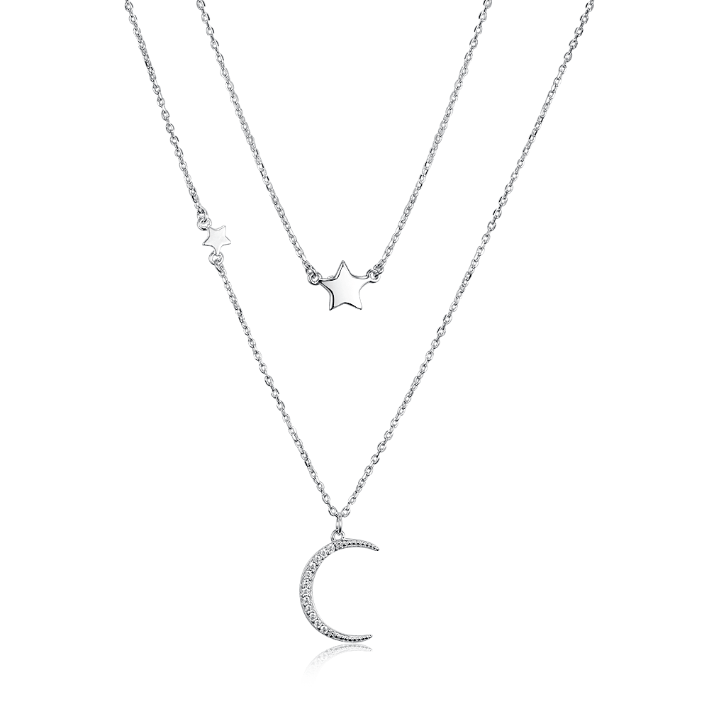Double necklace Crescent
