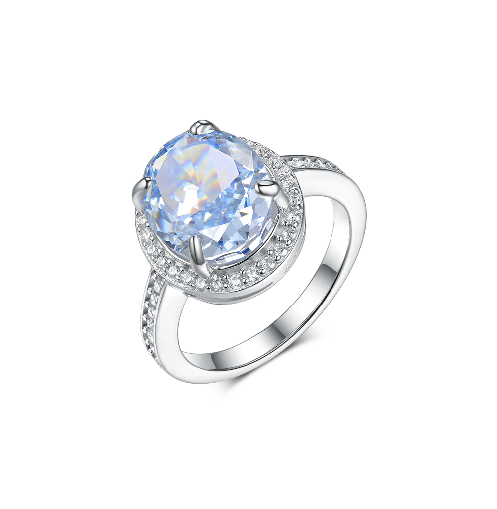 Ring with blue stone