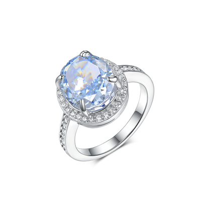 Ring with blue stone