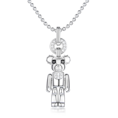 Long necklace "Teddy Brick"