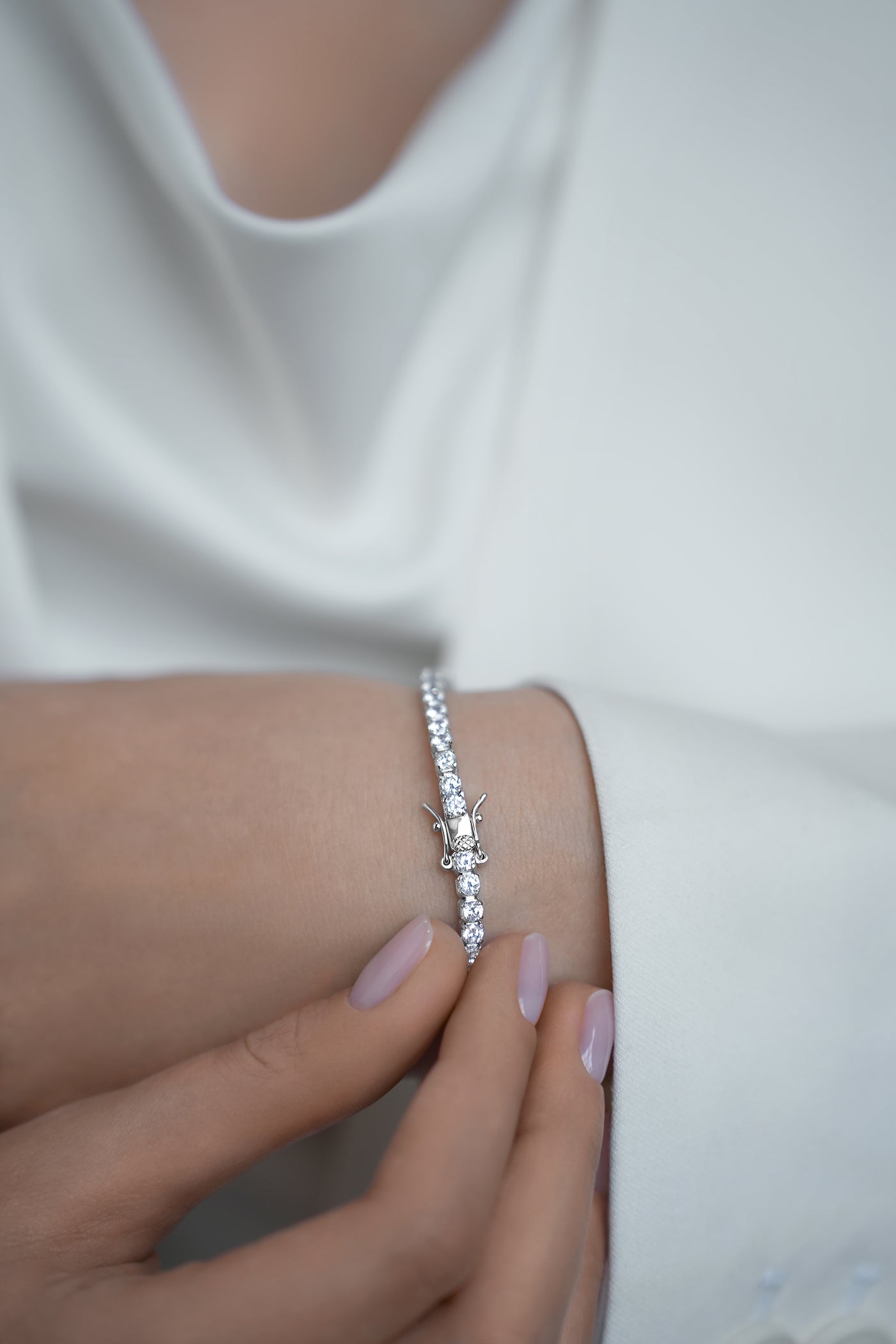 Tennis bracelet with stones 3mm