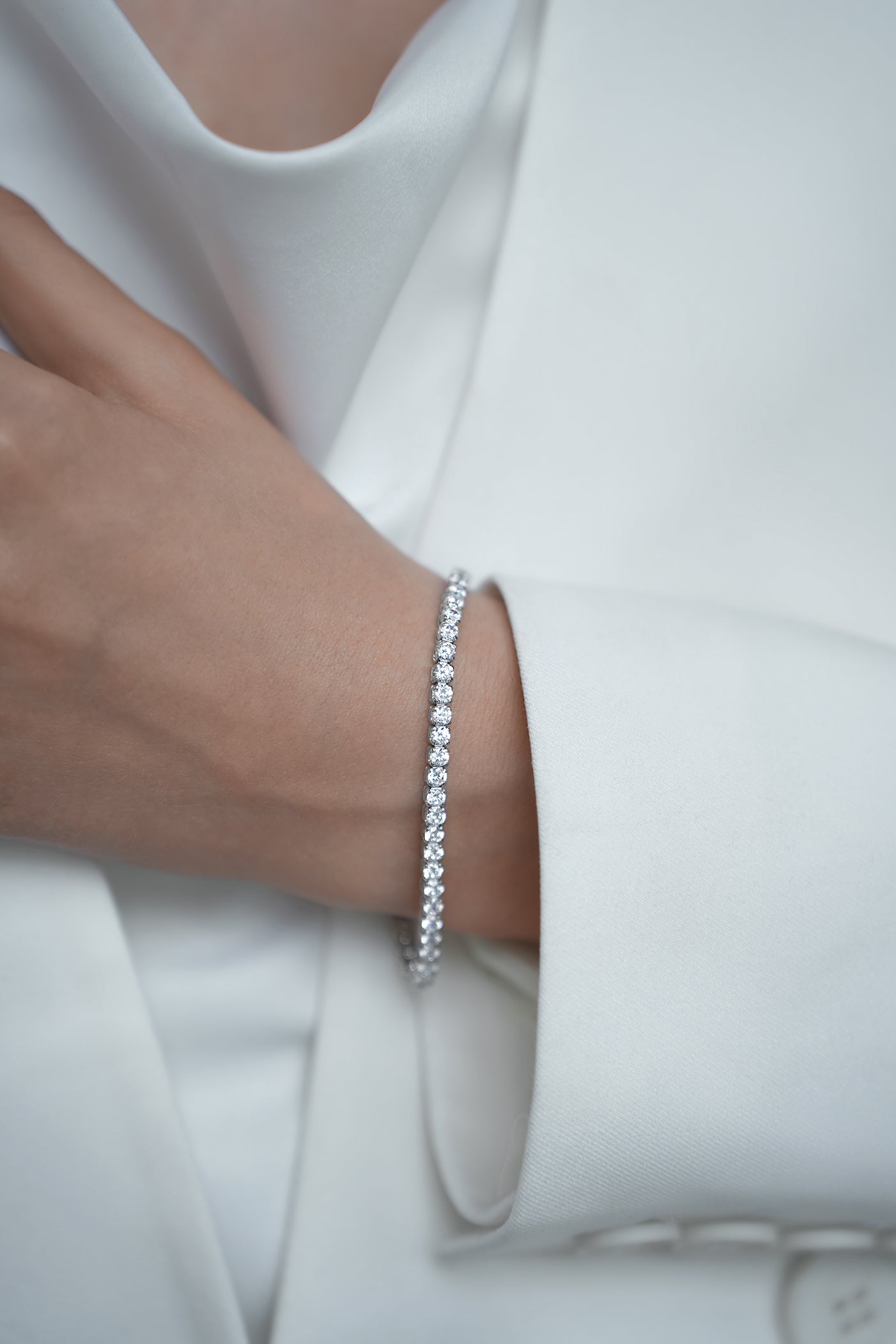 Tennis bracelet with stones 3mm