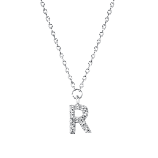 Necklace with letter R 37 cm