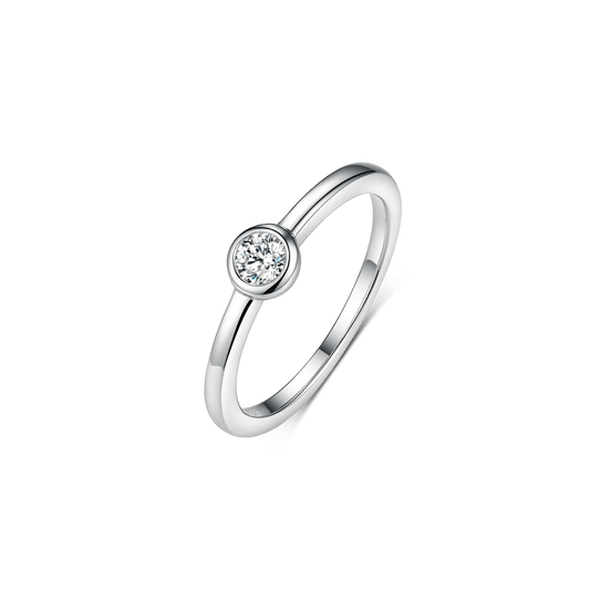 Ring with a solitaire-gem