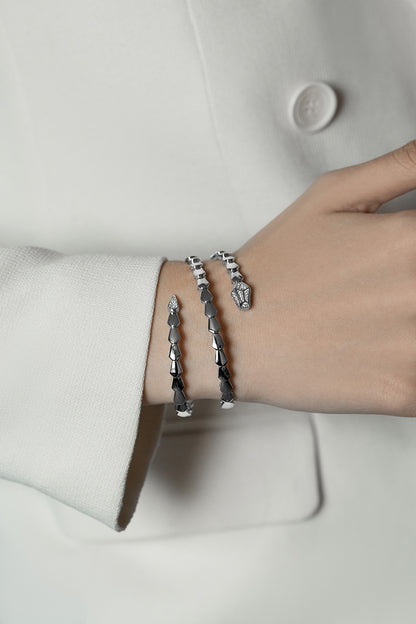 Double Serpent Snake Bracelet