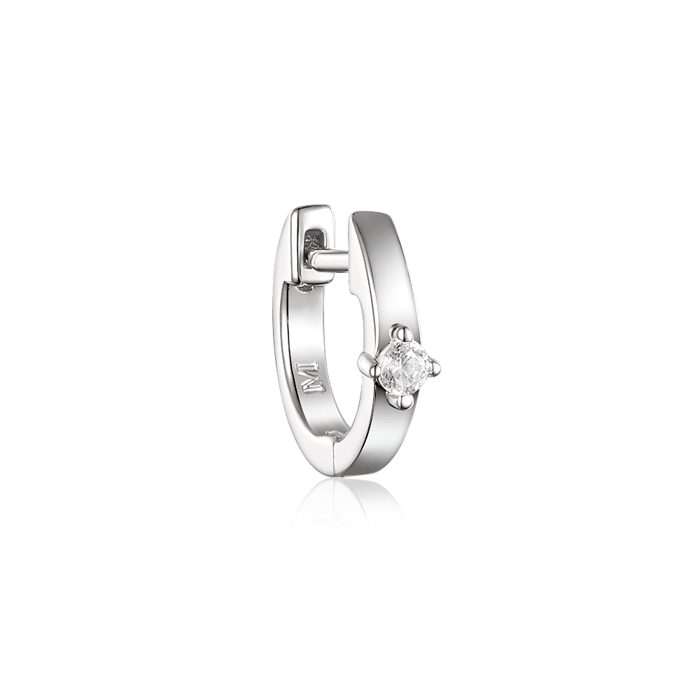 Haggis earring 8 mm with solitaire