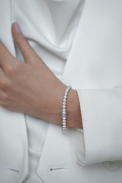 Tennis bracelet with stones 4 mm