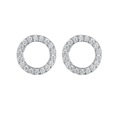 Stud earrings Circles 9 mm
