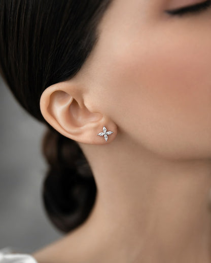 Earrings Clover with marquises