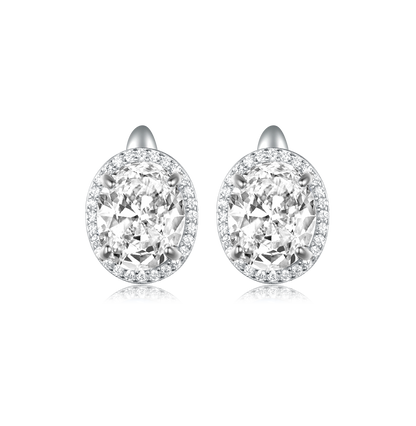 Earrings with white stones