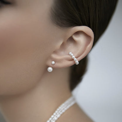 Pearl earrings-jackets