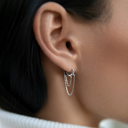 Haggis earring 11 mm with chains