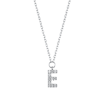 Necklace with letter E 40 cm