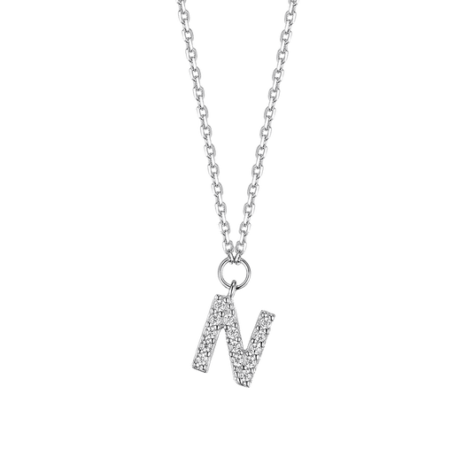 Necklace with letter N 40 cm