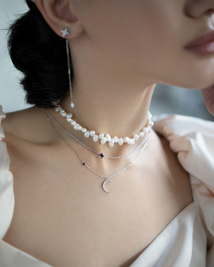 Double necklace Crescent