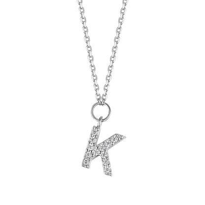 Necklace with letter K 40 cm