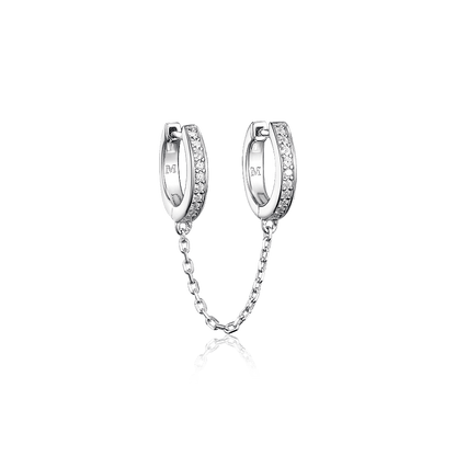 Double haggis earrings 11 mm with stones