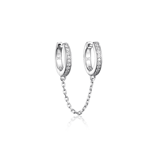 Double haggis earrings 11 mm with stones