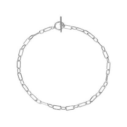 Necklace with alternating links