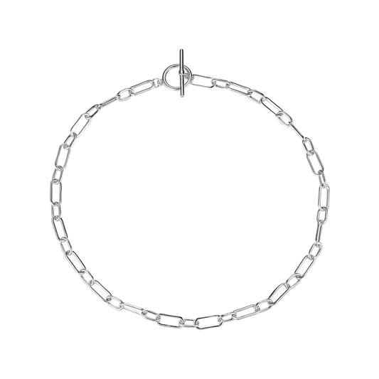 Necklace with alternating links